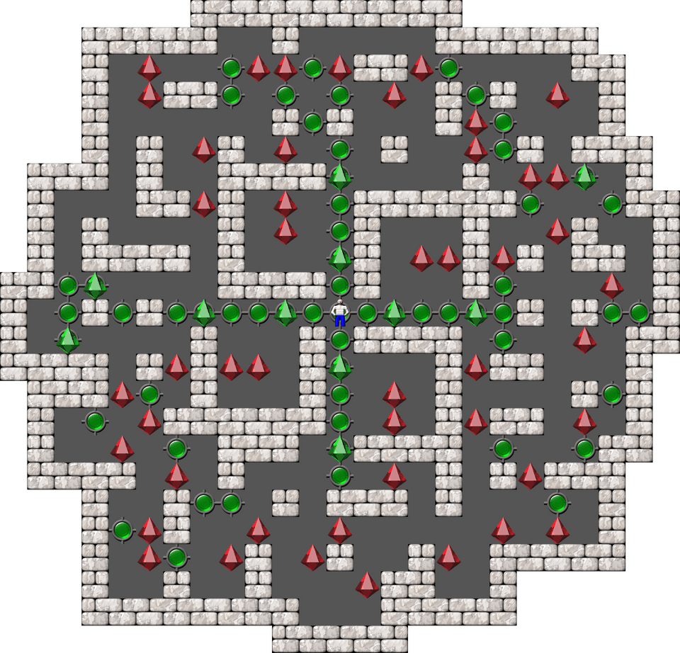 Sokoban Mass Remodel level 1654